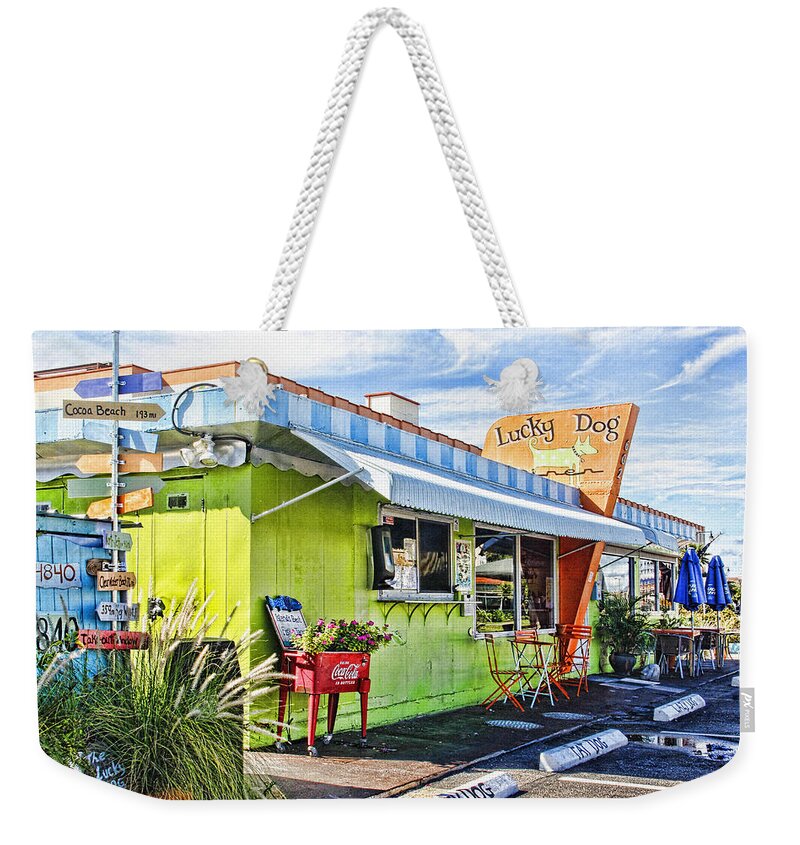 Lucky Dog Diner Weekender Tote Bag featuring the photograph The Lucky Dog Diner by HH Photography of Florida