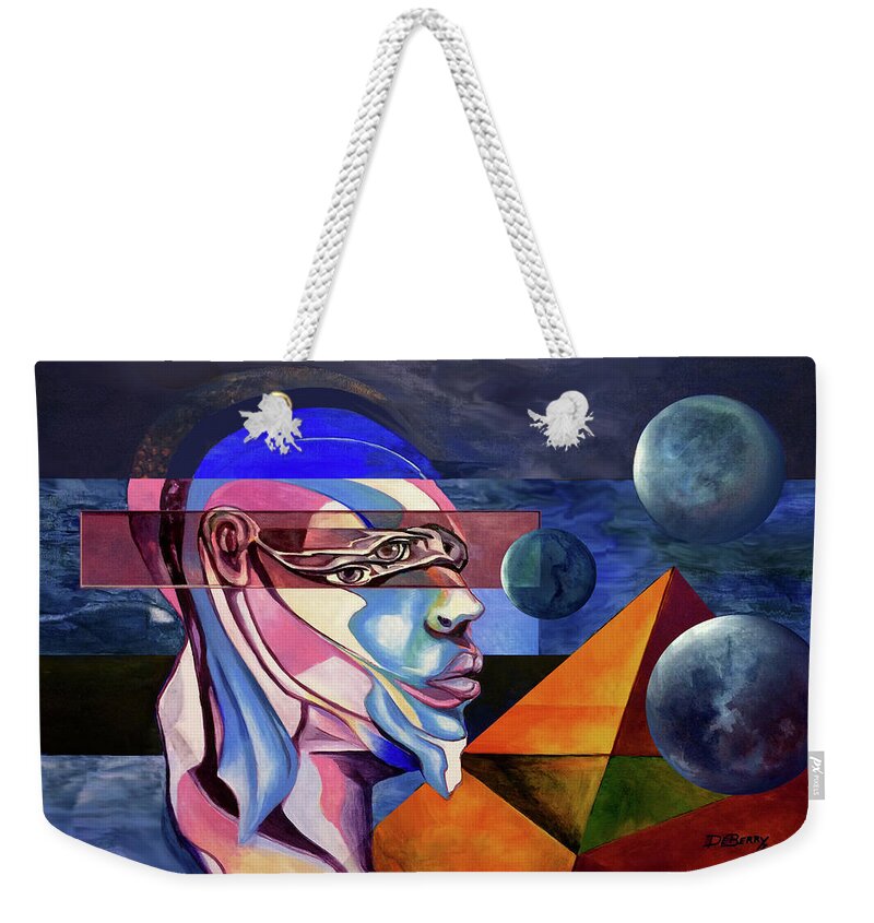 Original Fine Art By Lloyd Deberry Weekender Tote Bag featuring the painting The Maker by Lloyd DeBerry
