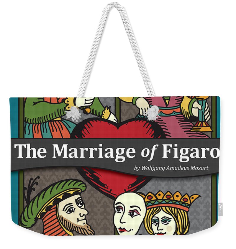 Mozart Weekender Tote Bag featuring the digital art The Marriage of Figaro by Joe Barsin