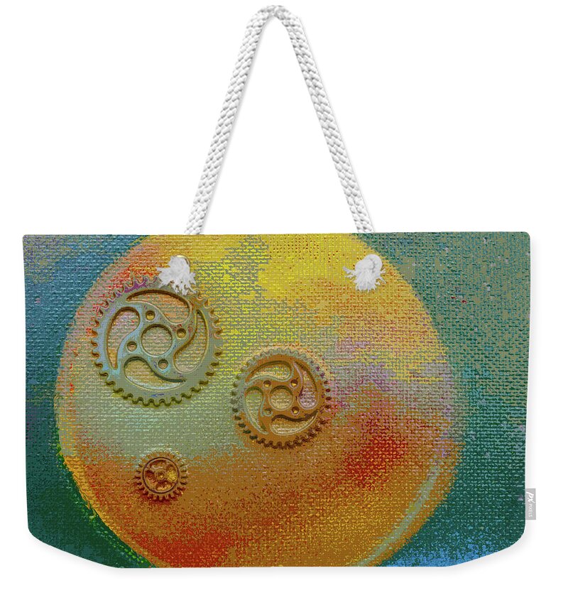 Solar System Weekender Tote Bag featuring the painting The Mechanical Universe by Robert Margetts