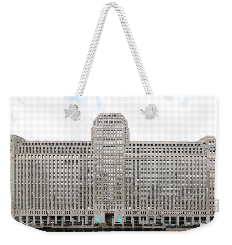 The Merchandise Mart Weekender Tote Bag featuring the photograph The Merchandise Mart by Jackson Pearson