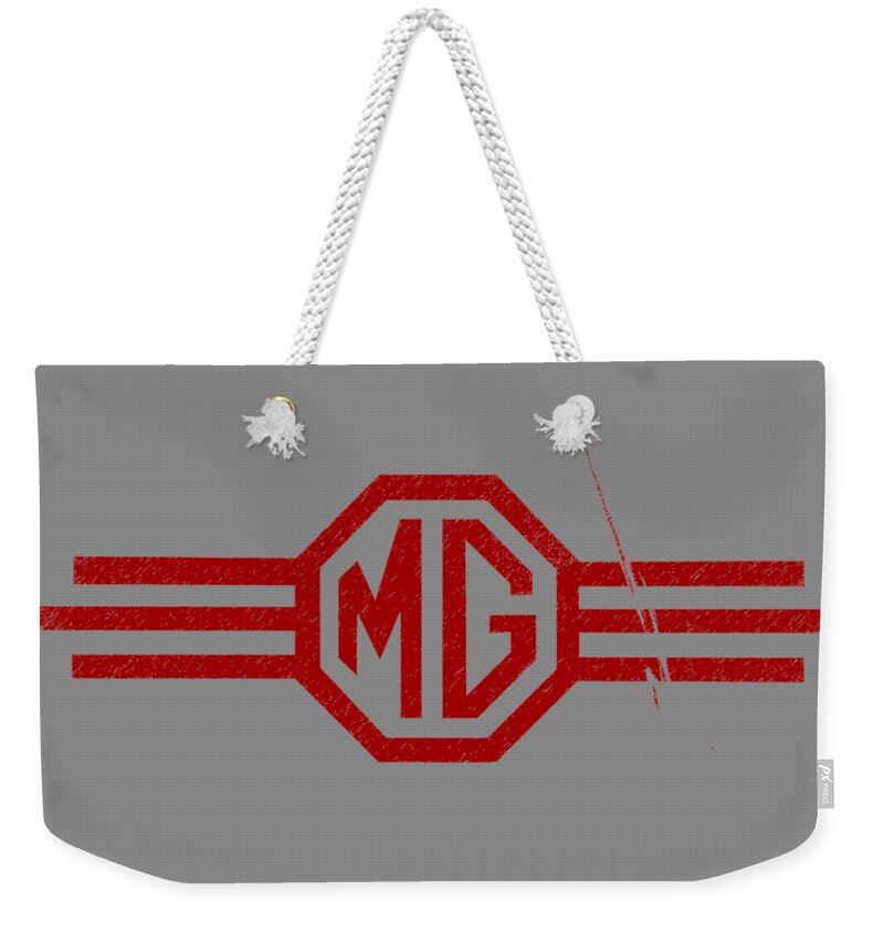 Mg Weekender Tote Bag featuring the photograph The MG Sign by Mark Rogan