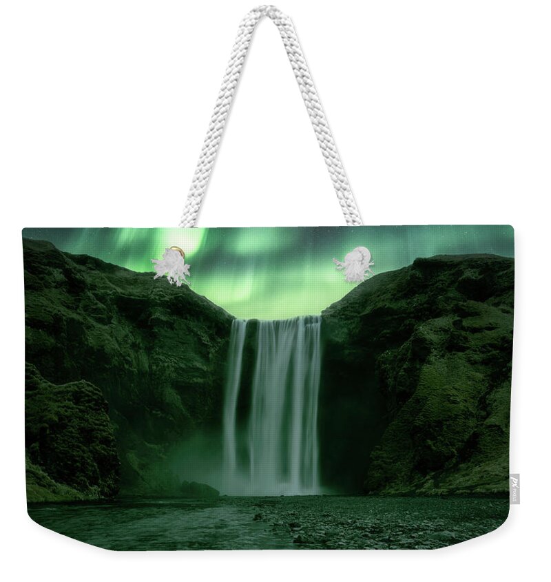 Skogafoss Weekender Tote Bag featuring the photograph The Mighty Skogafoss by Tor-Ivar Naess