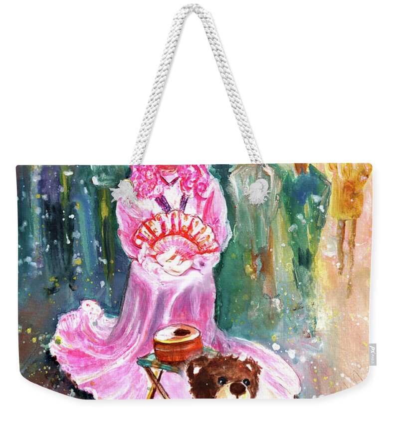 Truffle Mcfurry Weekender Tote Bag featuring the painting The Mime From Benidorm by Miki De Goodaboom