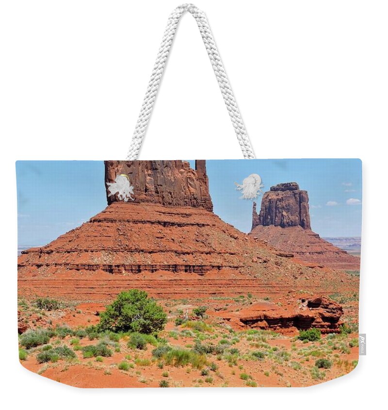 Monument Valley Weekender Tote Bag featuring the photograph The Mittens by Connor Beekman