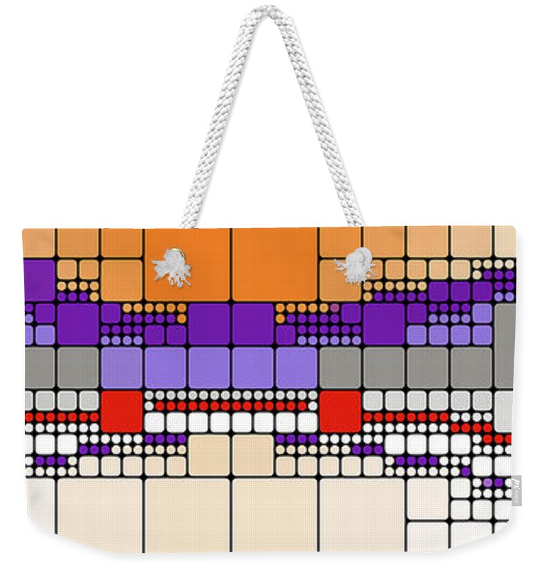 Wright Weekender Tote Bag featuring the digital art The Mondrian Effect by Paulette B Wright