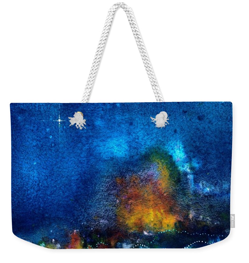 Spiritual Weekender Tote Bag featuring the painting The Morning Star by Lee Pantas