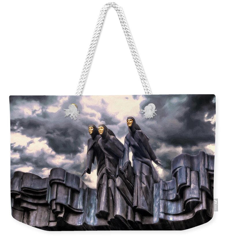 Muses Weekender Tote Bag featuring the digital art The Muses by Pennie McCracken