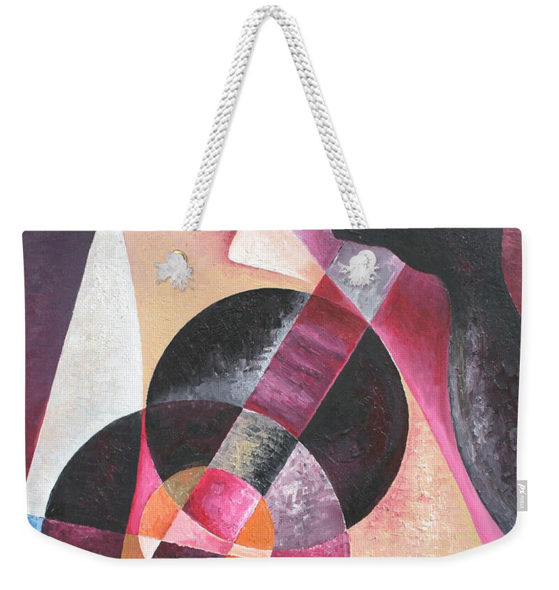 The Musician Weekender Tote Bag featuring the painting The Musician by Obi-Tabot Tabe
