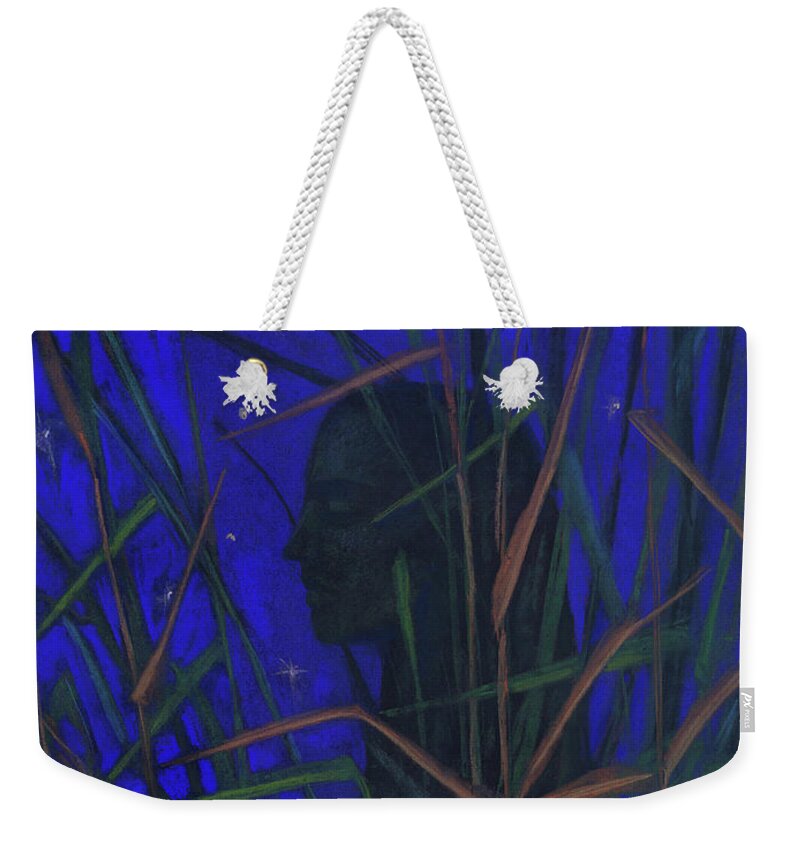 Night Weekender Tote Bag featuring the painting The Night by Julia Khoroshikh