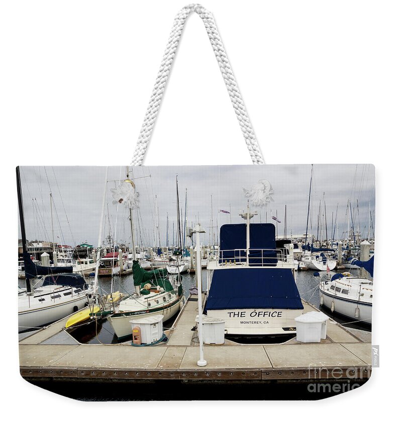 Boat Weekender Tote Bag featuring the photograph The Office by Suzanne Luft