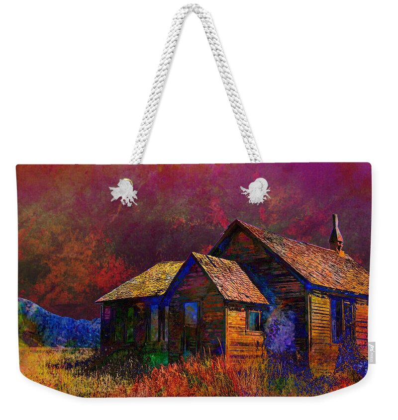 Colors Weekender Tote Bag featuring the digital art The Old Homestead by Barbara Berney
