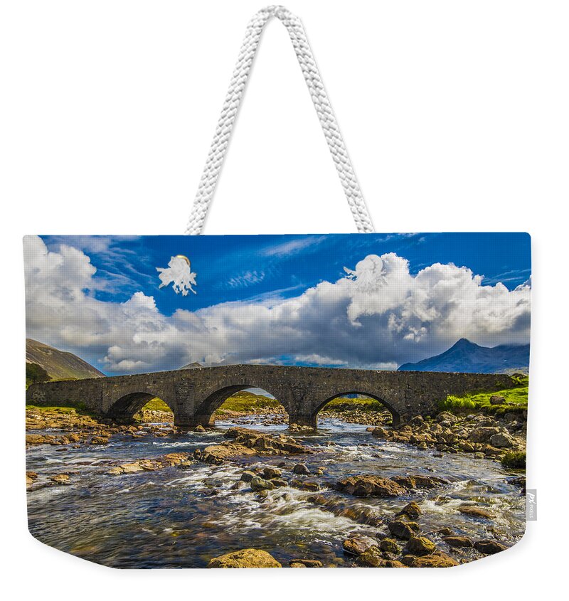 History Weekender Tote Bag featuring the photograph The Old Stone Bridge by Steven Ainsworth