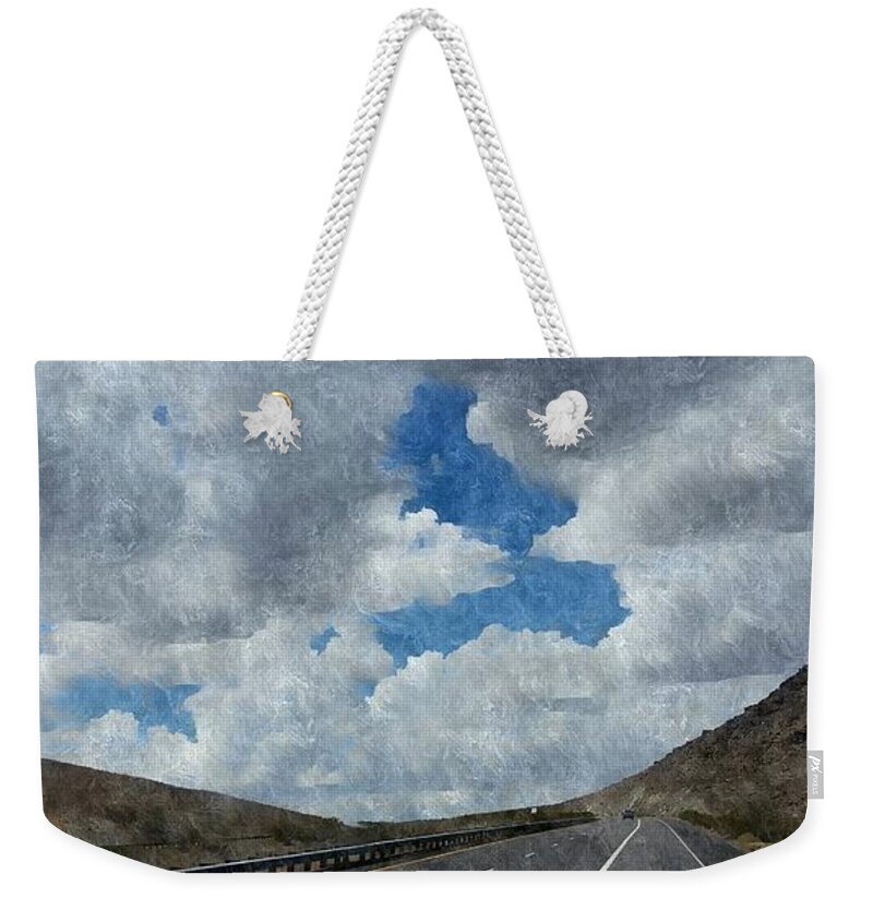 Road Trip Weekender Tote Bag featuring the photograph The Open Road by Bill Hamilton