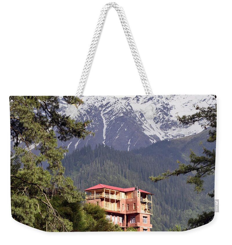 Mountains Weekender Tote Bag featuring the photograph The orange house by Sumit Mehndiratta