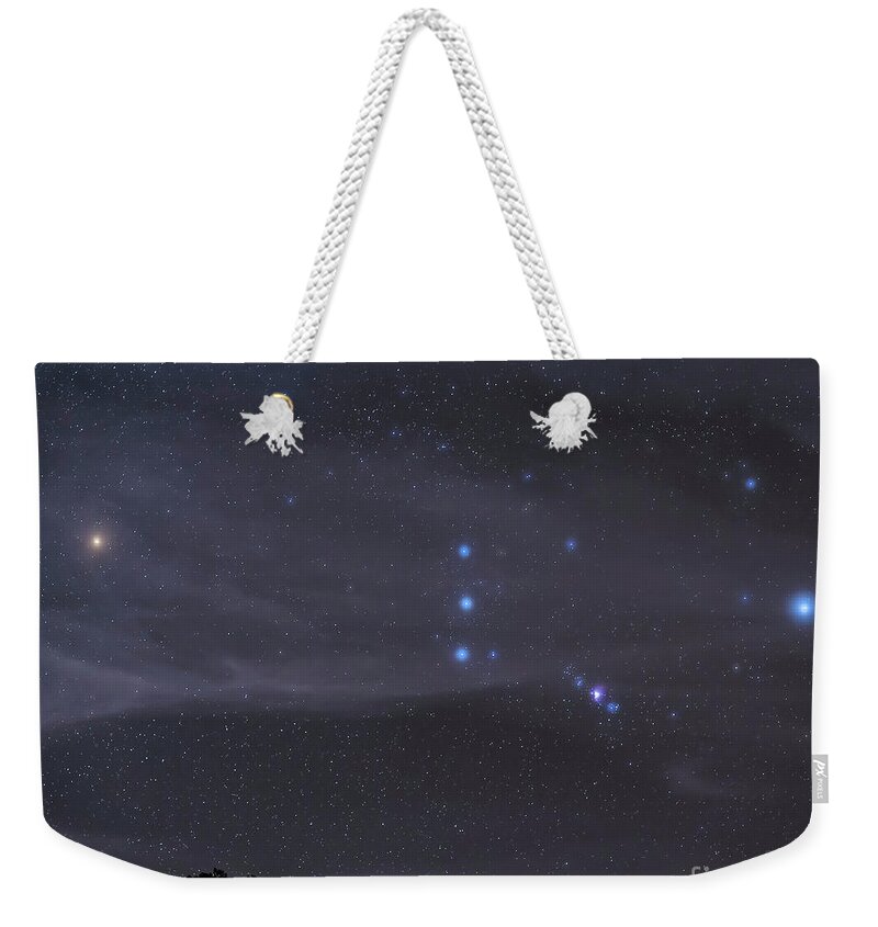 Astronomy Weekender Tote Bag featuring the photograph The Orion Constellation Rises by John Davis