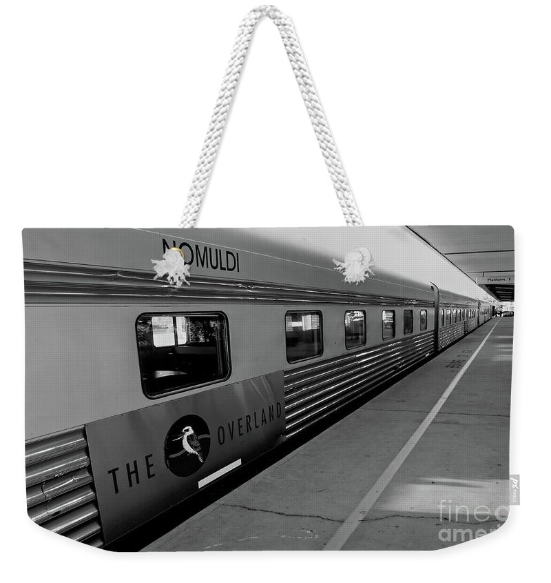 Digital Black And White Photo Weekender Tote Bag featuring the photograph The Overland BW by Tim Richards