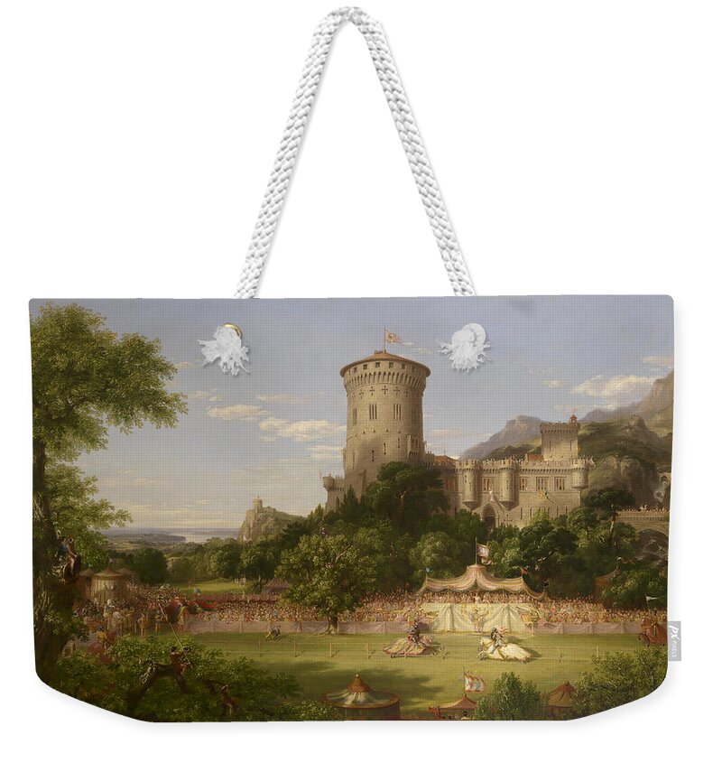 Thomas Cole Weekender Tote Bag featuring the painting The Past 2 by Thomas Cole