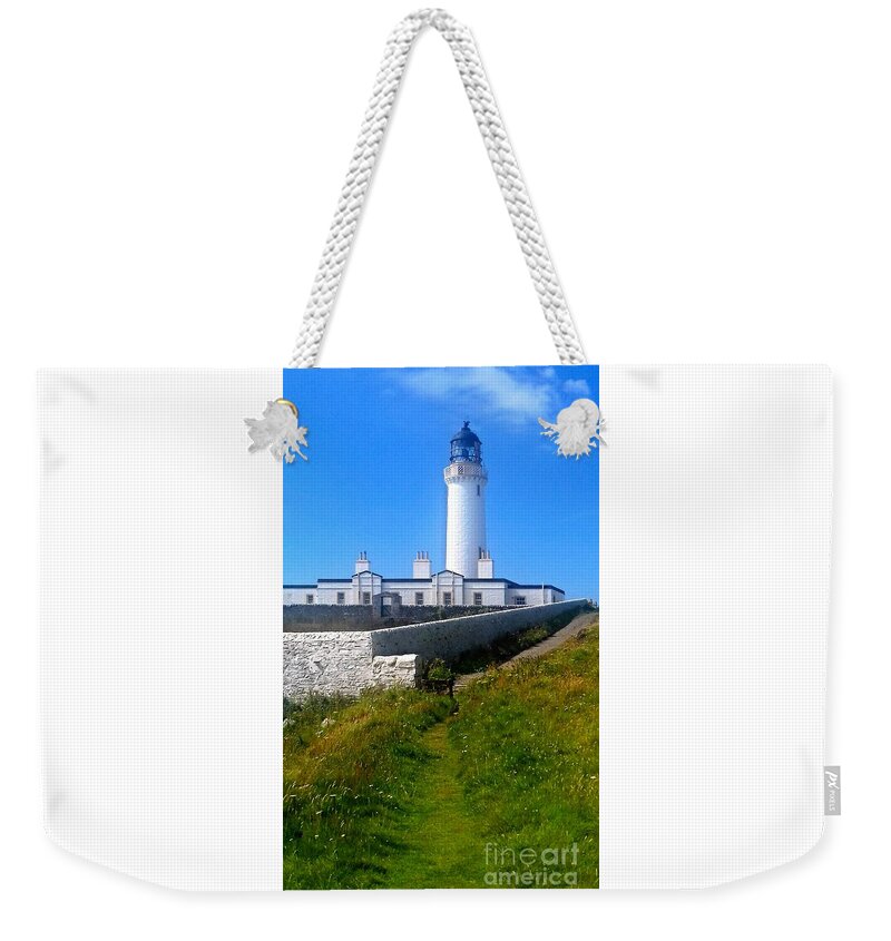 Lighthouse Weekender Tote Bag featuring the photograph The Path To The Lighthouse Gate by Joan-Violet Stretch