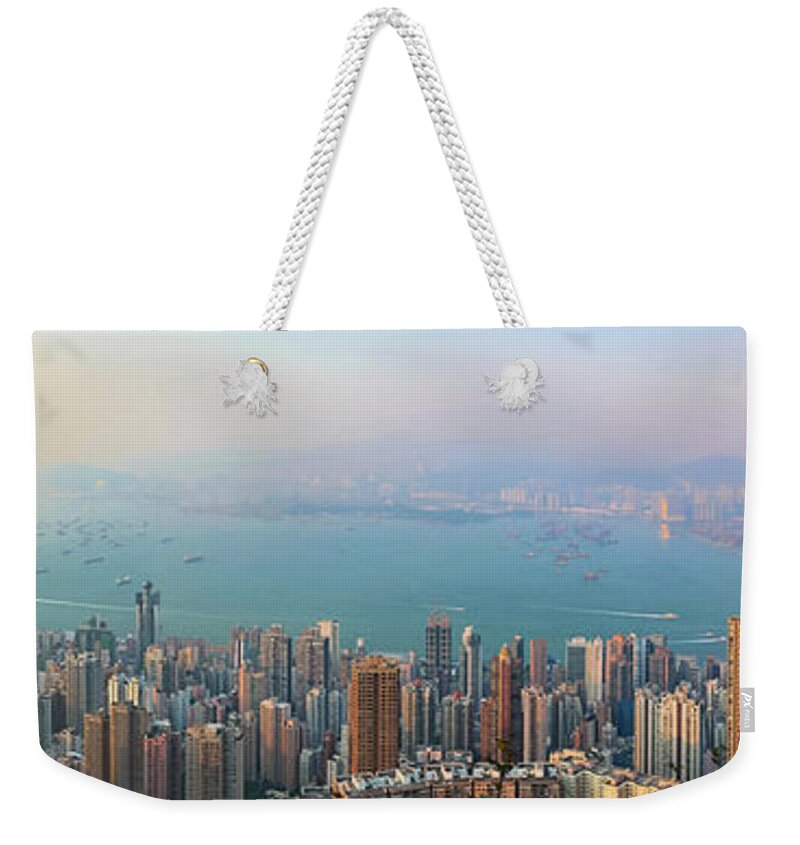Hong Kong High-rise Weekender Tote Bags
