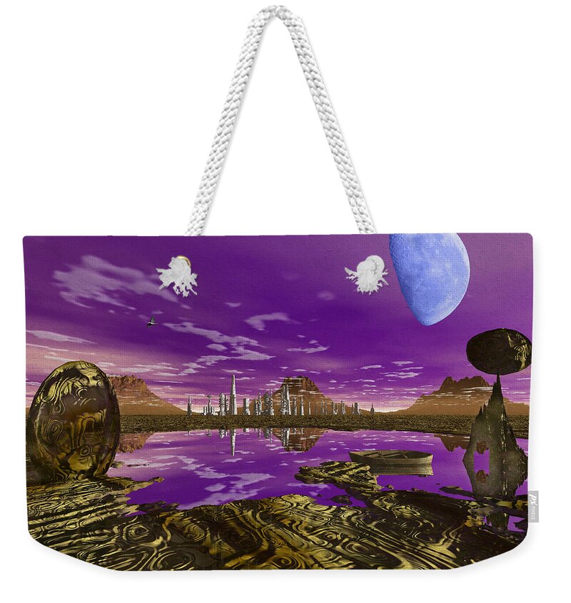City Weekender Tote Bag featuring the photograph The Perilous Journey To Distantopolous by Mark Blauhoefer