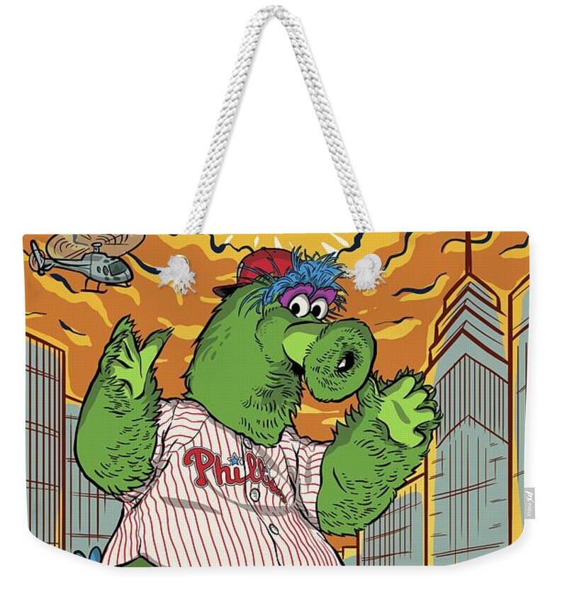 Philly Weekender Tote Bag featuring the drawing The Pherocious Phanatic by Miggs The Artist