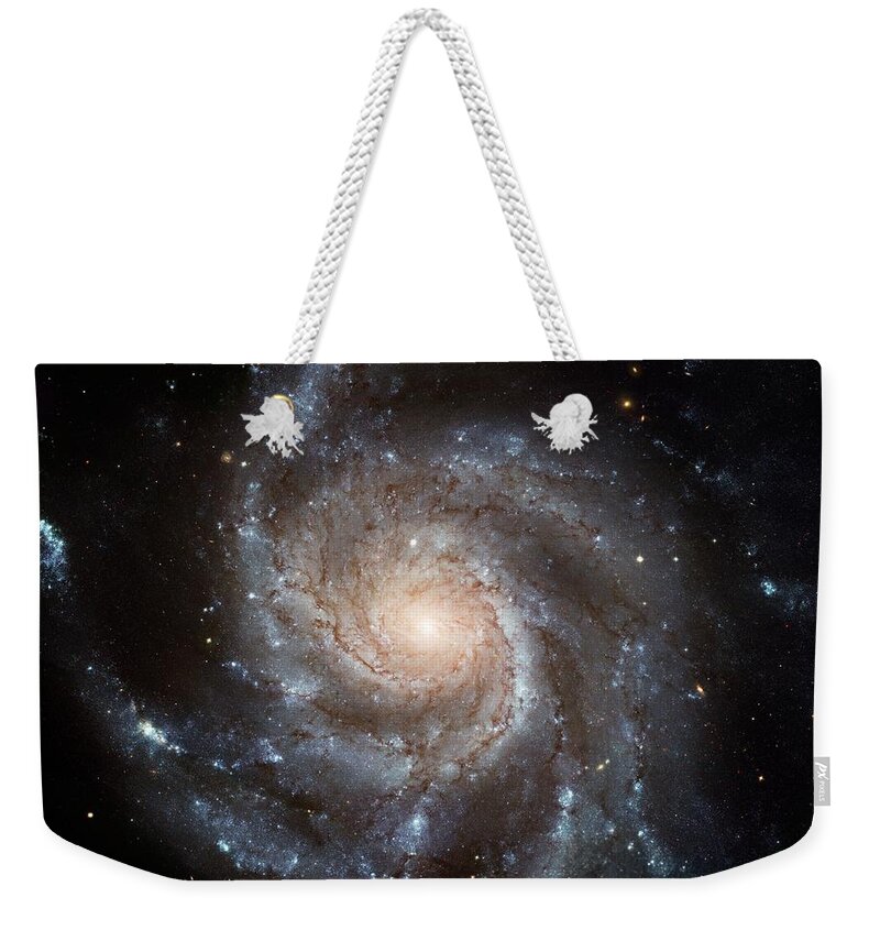 Pinwheel Weekender Tote Bag featuring the painting The Pinwheel Galaxy by Hubble Space Telescope