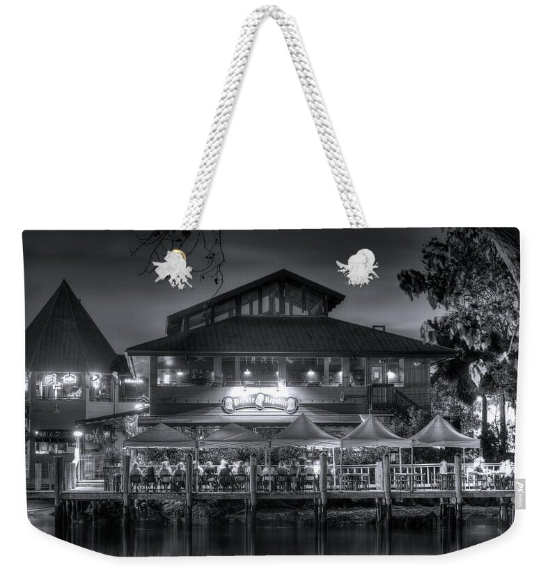 Pirate Republic Weekender Tote Bag featuring the photograph The Pirate Republic Bar and Grill by Mark Andrew Thomas