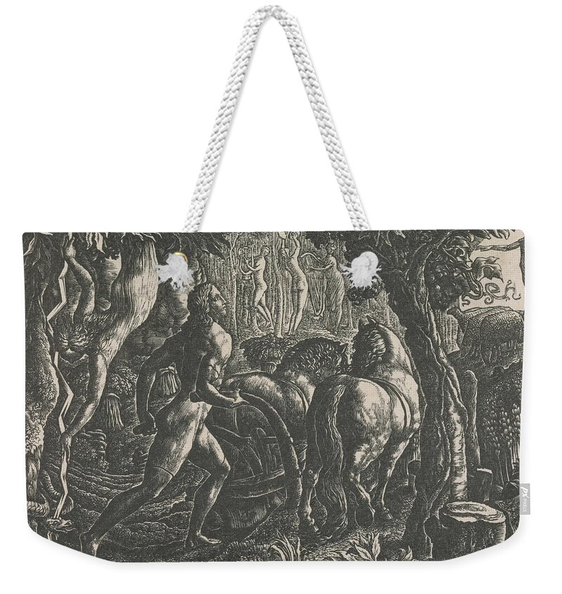 English Art Weekender Tote Bag featuring the relief The Ploughman by Edward Calvert