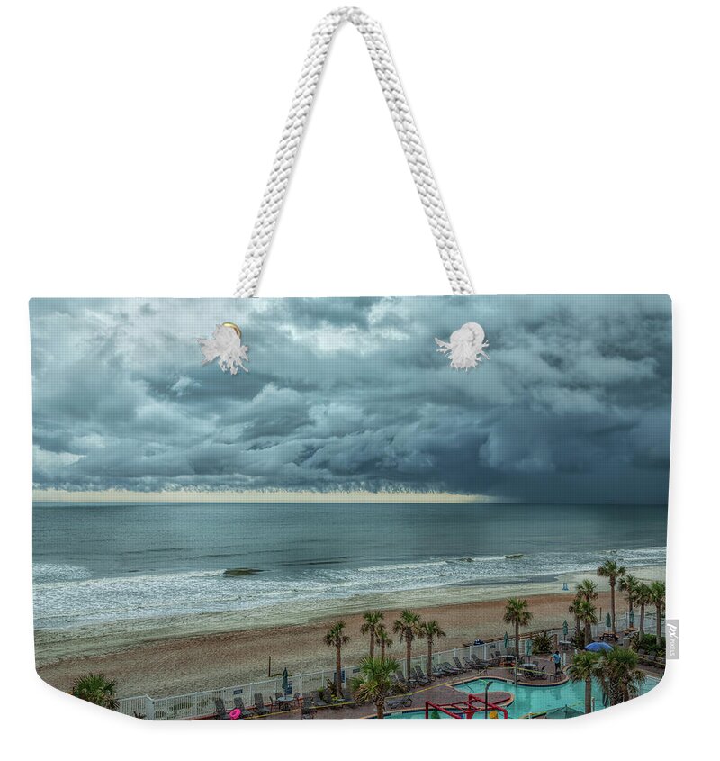 Beach Weekender Tote Bag featuring the photograph The Pool is Closed by John M Bailey