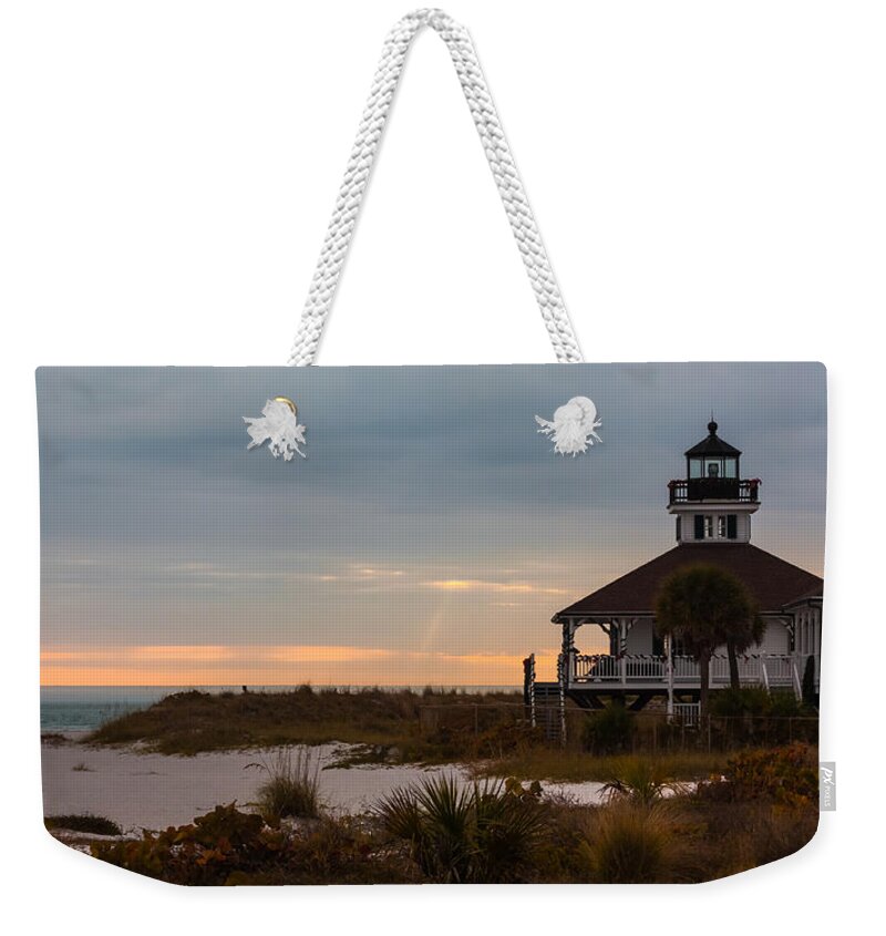 Aid Weekender Tote Bag featuring the photograph The Port Boca Grande Lighthouse by Ed Gleichman