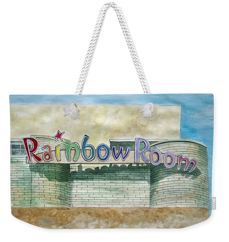 Asbury Art Weekender Tote Bag featuring the painting The Rainbow Room by Patricia Arroyo