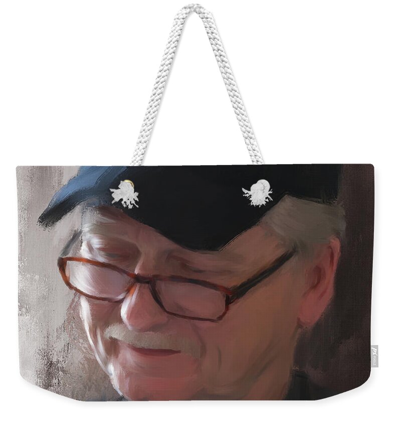 Man Weekender Tote Bag featuring the painting The Reader by Diane Chandler