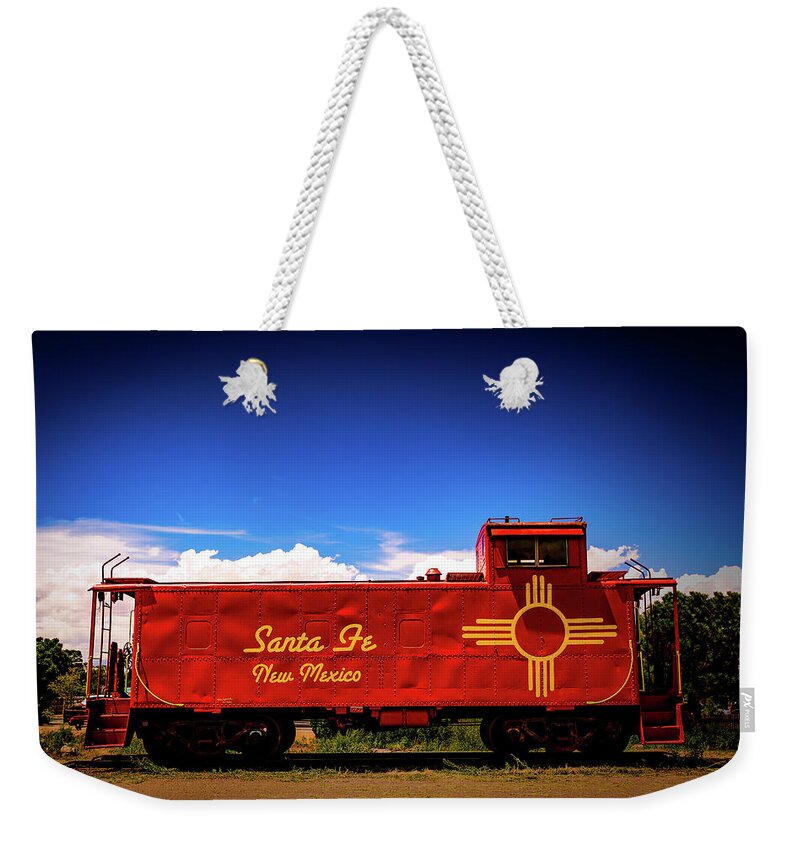 Caboose Weekender Tote Bag featuring the photograph The Red Caboose by Paul LeSage