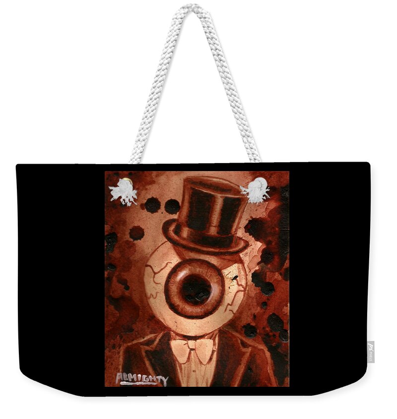  Weekender Tote Bag featuring the painting THE RESIDENTS - proto 1 by Ryan Almighty