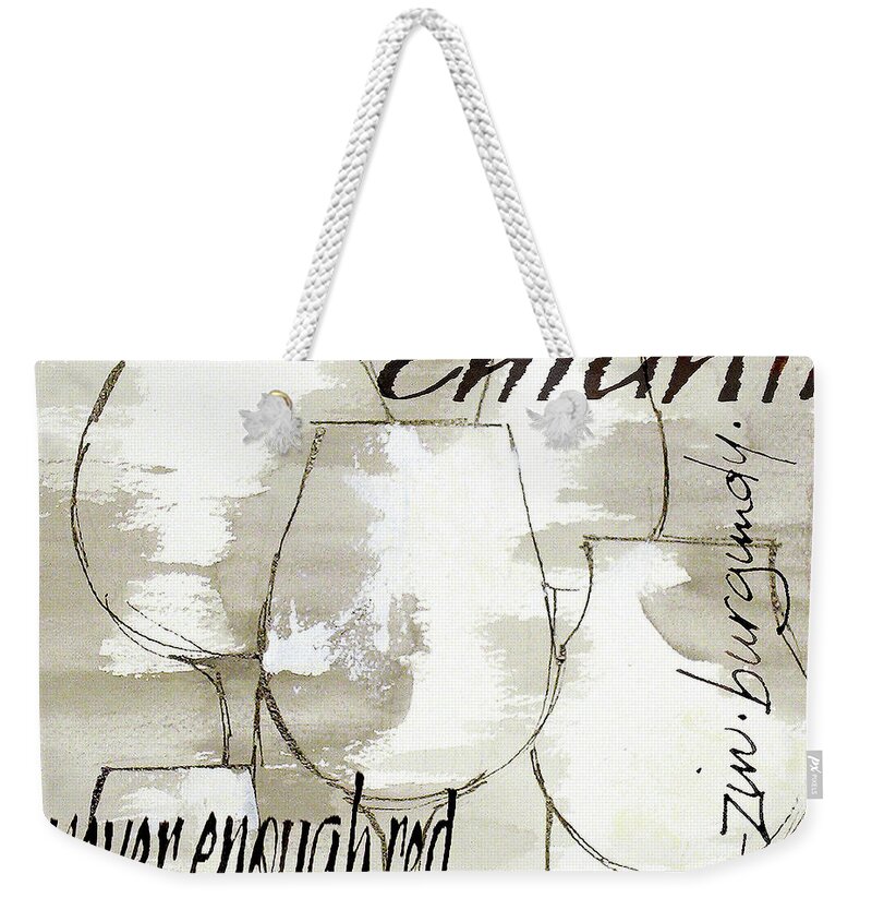 Original Watercolors Weekender Tote Bag featuring the painting The Right Glass 2 by Chris Paschke