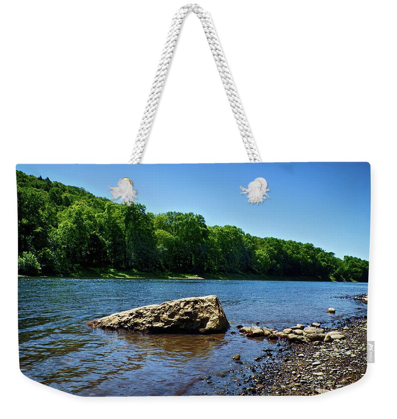 Nature Weekender Tote Bag featuring the photograph The River's Edge by Mark Miller