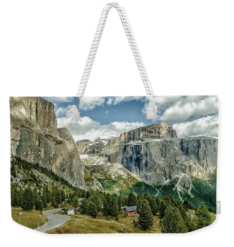 Italy Weekender Tote Bag featuring the photograph The road to the dolomites, Italy by Nir Roitman
