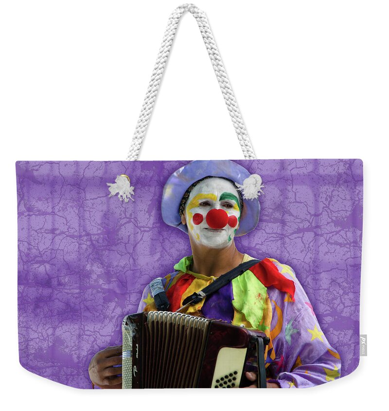 Clown Weekender Tote Bag featuring the photograph The Sad Clown by Wolfgang Stocker