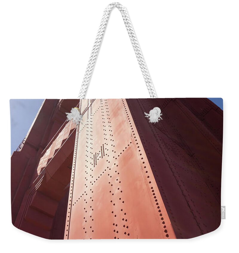 Wingsdomain Weekender Tote Bag featuring the photograph The San Francisco Golden Gate Bridge DSC6169 by Wingsdomain Art and Photography
