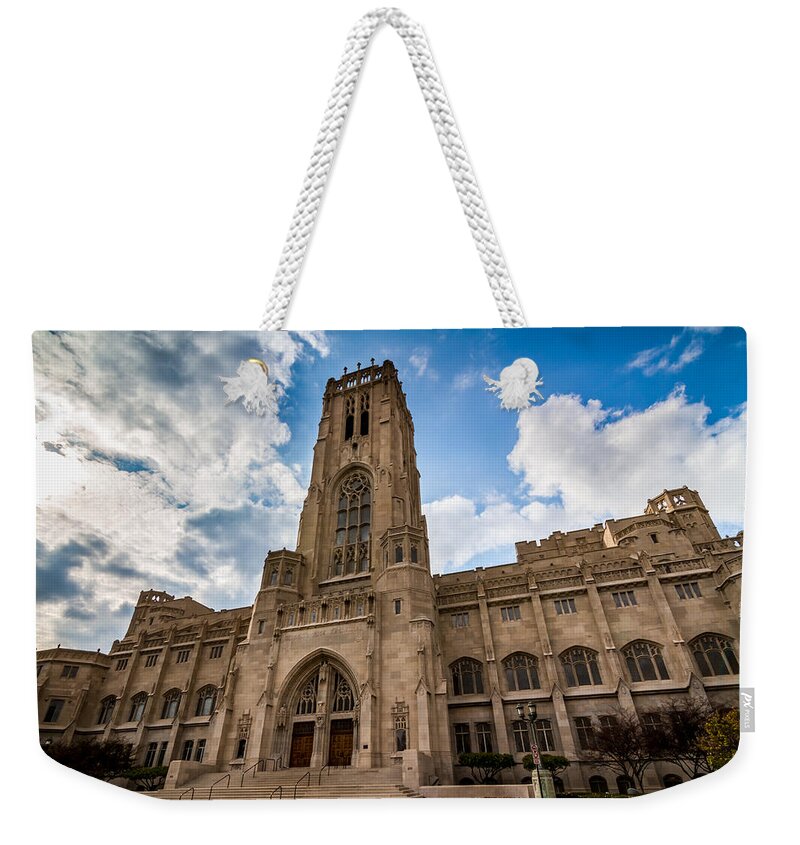 Indiana Weekender Tote Bag featuring the photograph The Scottish Rite Cathedral - Indianapolis by Ron Pate