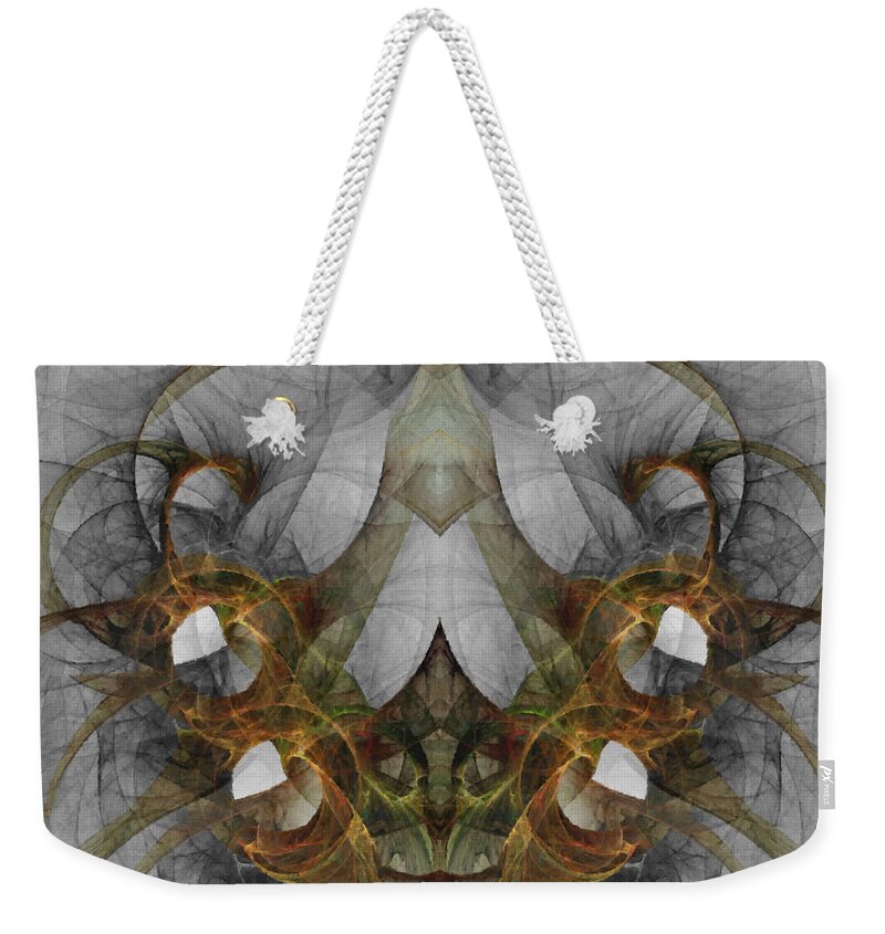 Abstract Weekender Tote Bag featuring the digital art The Second Labor Of Herakles by Nirvana Blues