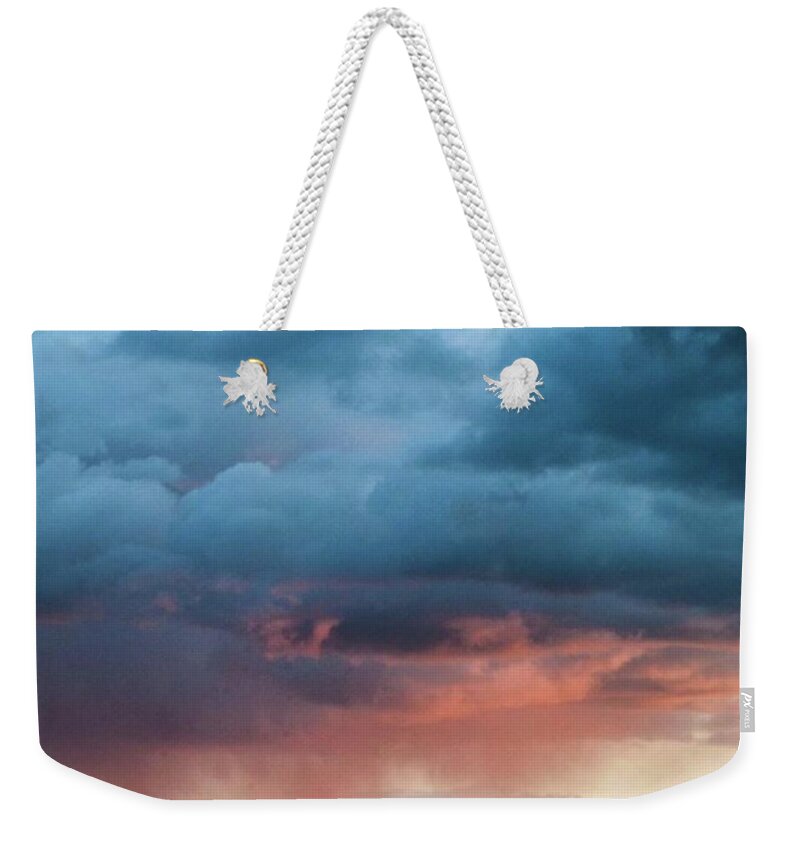 Mountains Weekender Tote Bag featuring the photograph The Sky Above The Mourne Mountains by Aleck Cartwright
