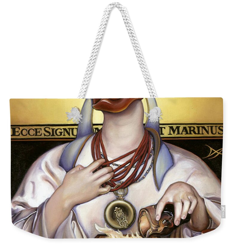 Sorcery Weekender Tote Bag featuring the painting The Sorceress by Patrick Anthony Pierson