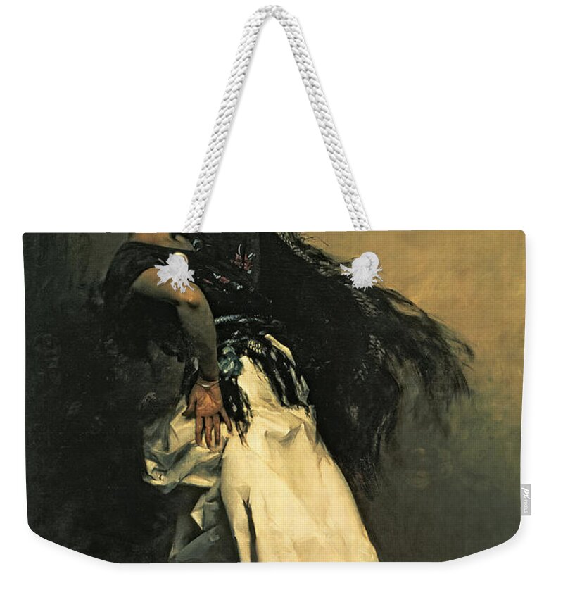 John Singer Sargent Weekender Tote Bag featuring the painting The Spanish Dancer by John Singer Sargent