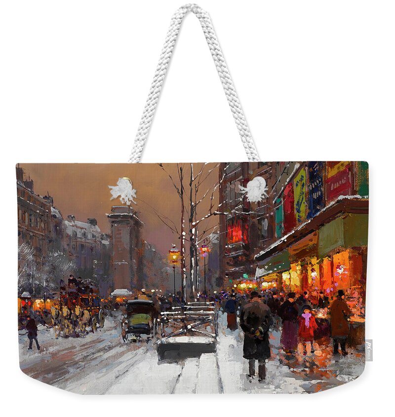 Denis Gate Weekender Tote Bag featuring the painting The St. Denis Gate by Edouard Henri Leon Cortes