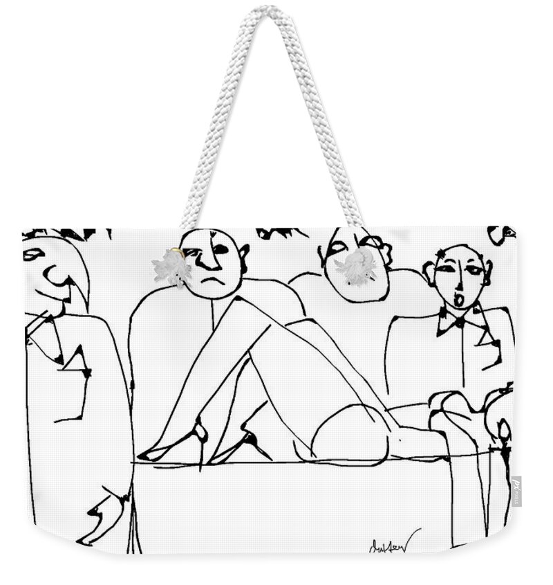  Weekender Tote Bag featuring the digital art The Staff Of The Grand Absolutely Hated The Nouveau Riche by Doug Duffey