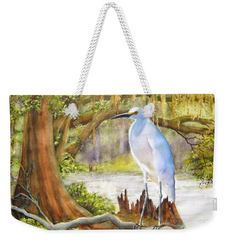Landscape Weekender Tote Bag featuring the painting The Stalker by Shirley Braithwaite Hunt