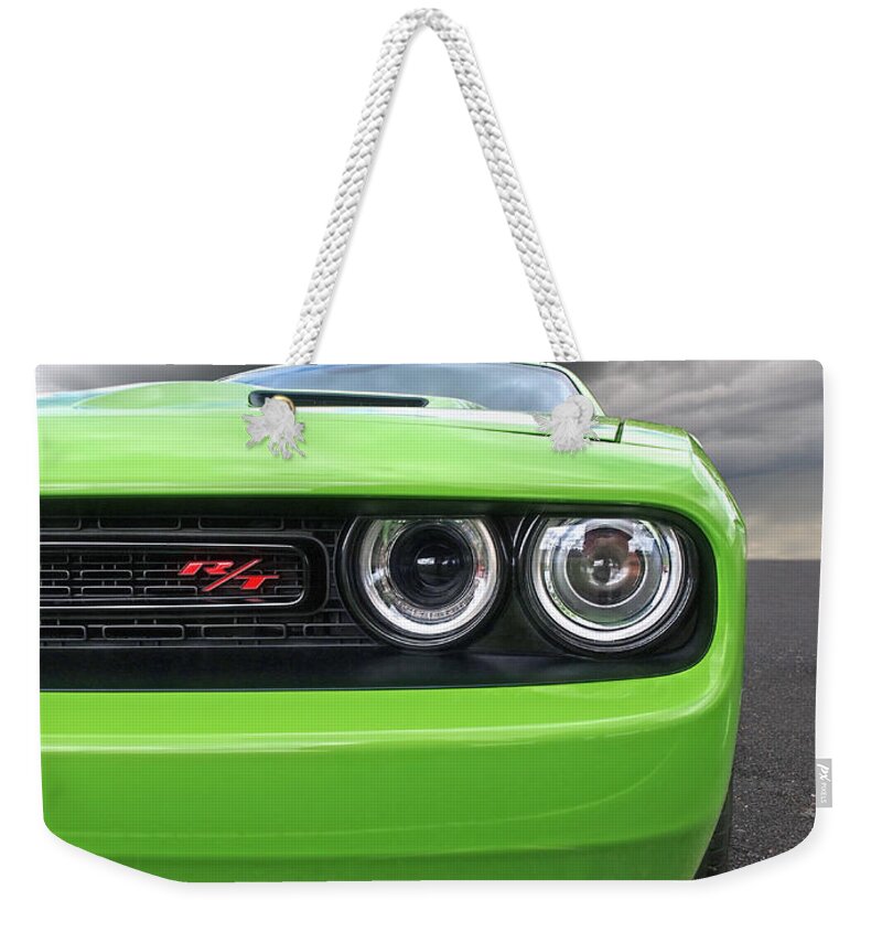 Dodge Weekender Tote Bag featuring the photograph The Stare - Challenger RT by Gill Billington