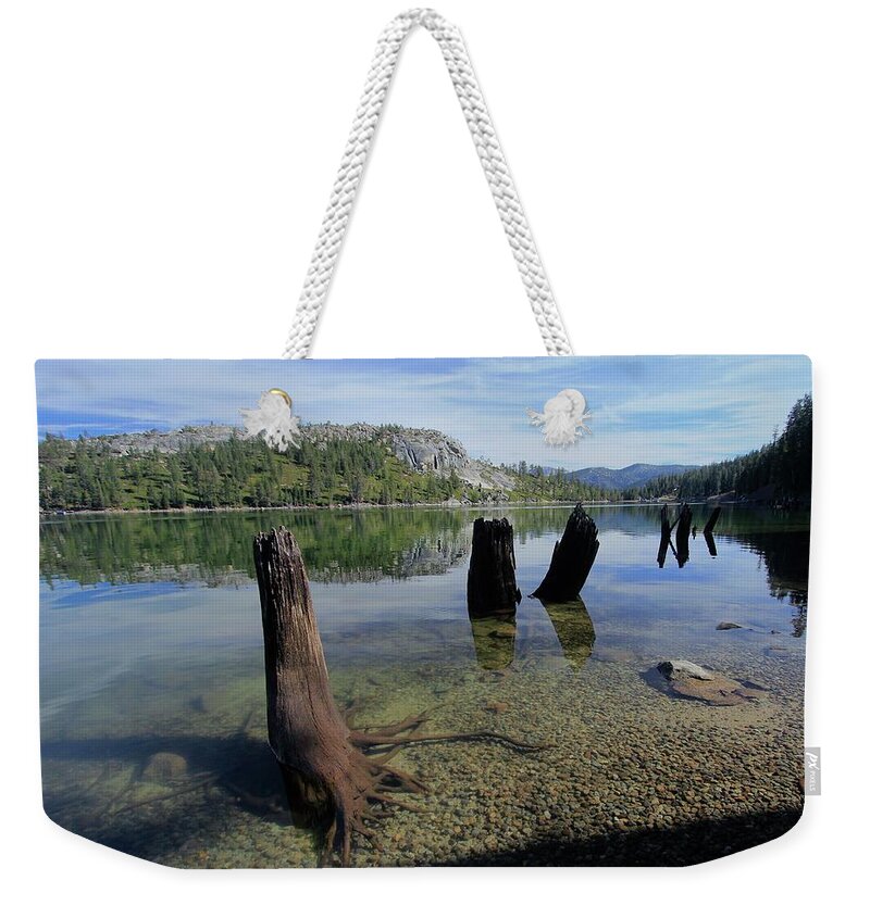 Echo Lake Weekender Tote Bag featuring the photograph The Stir of Echoes by Sean Sarsfield